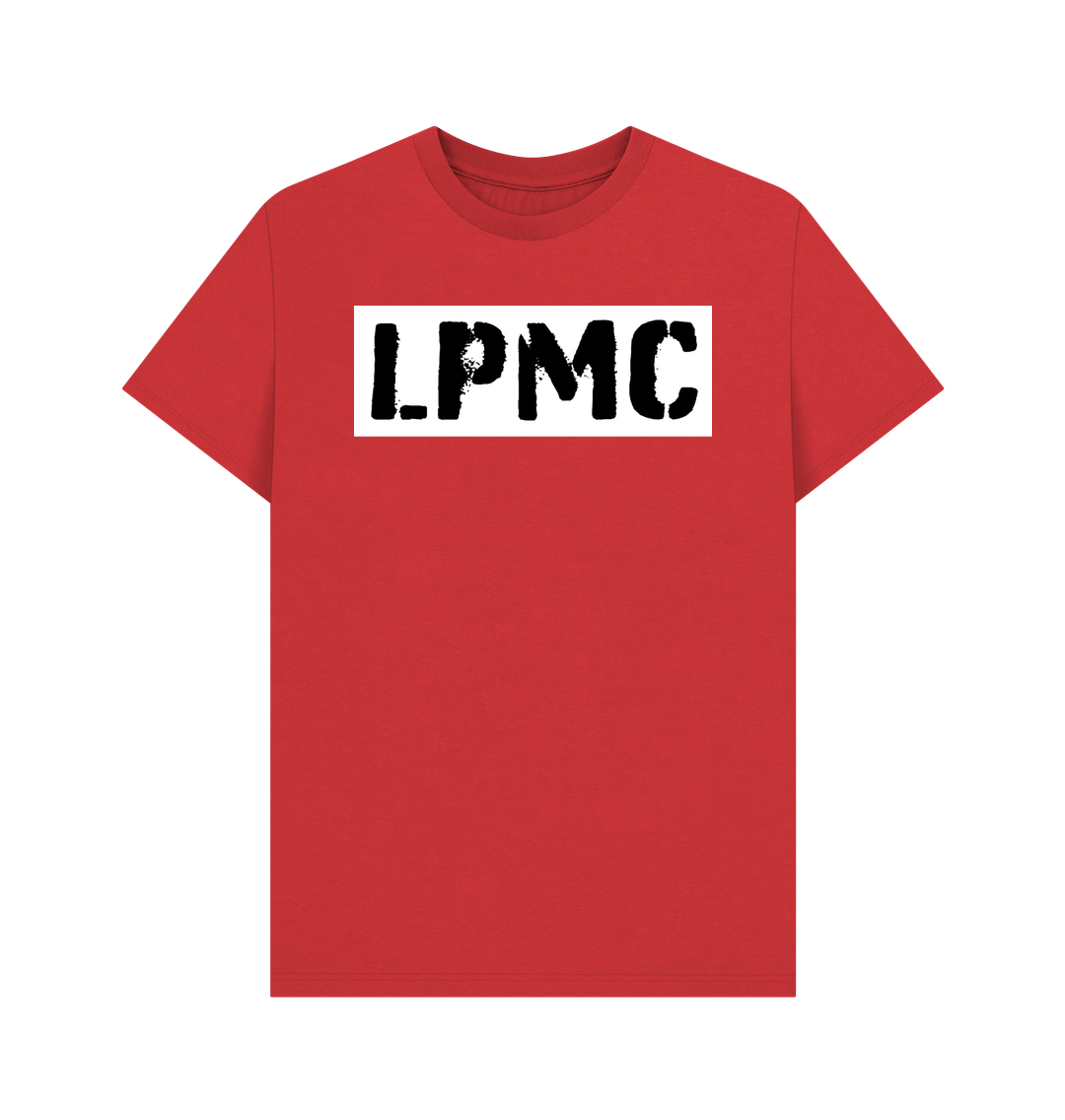 Red LPMC Logo Men's Tee (White on Black)